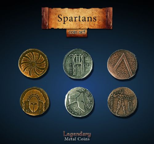 Spartan Coin Set Legendary Metal Coins